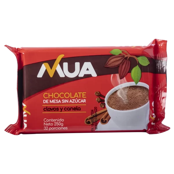 Chocolate de Mesa Sin Azúcar Clavos y Canela MUA 250g