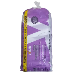 Sixpack Leche Semidescremada Deslactosada Larga Vida MUA 6600ml