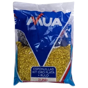 Esponjillas KIT Oro Plata + Rulo MUA x2