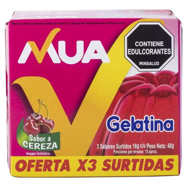 Gelatina x3 Surtidas FRE-CER-FRU MUA 48g