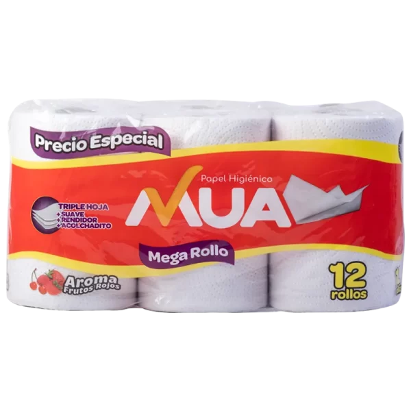 Papel Higiénico Triple Hoja 12 Rollos MUA