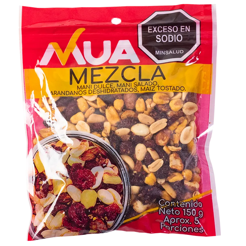 Mezcla de Maní Dulce, Maní Salado, Arándanos Deshidratados y Maíz Tostado 150g