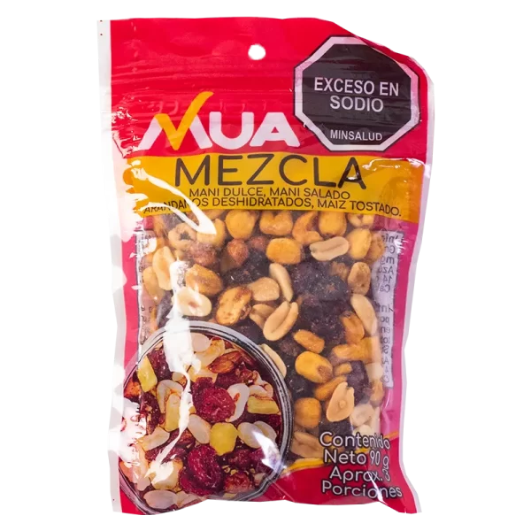 Mezcla de Maní Dulce, Maní Salado, Arándanos Deshidratados y Maíz Tostado 90g