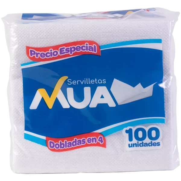 Servilletas Dobladas en 4 X100