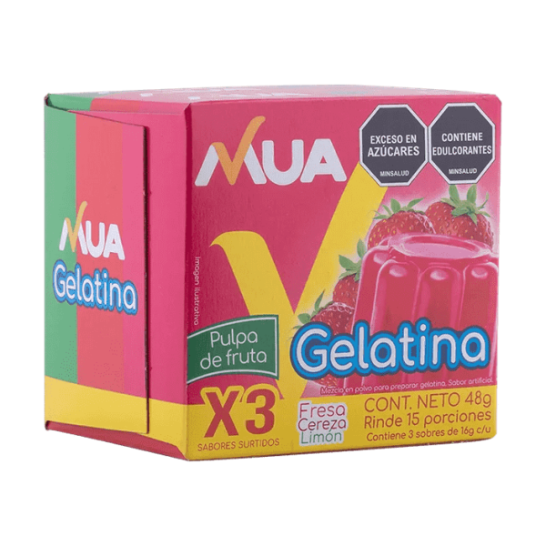 Gelatina x3 Surtidas Fresa Cereza Limón 48g
