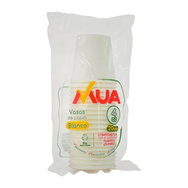 Vasos de Papel Blanco 4oz MUA