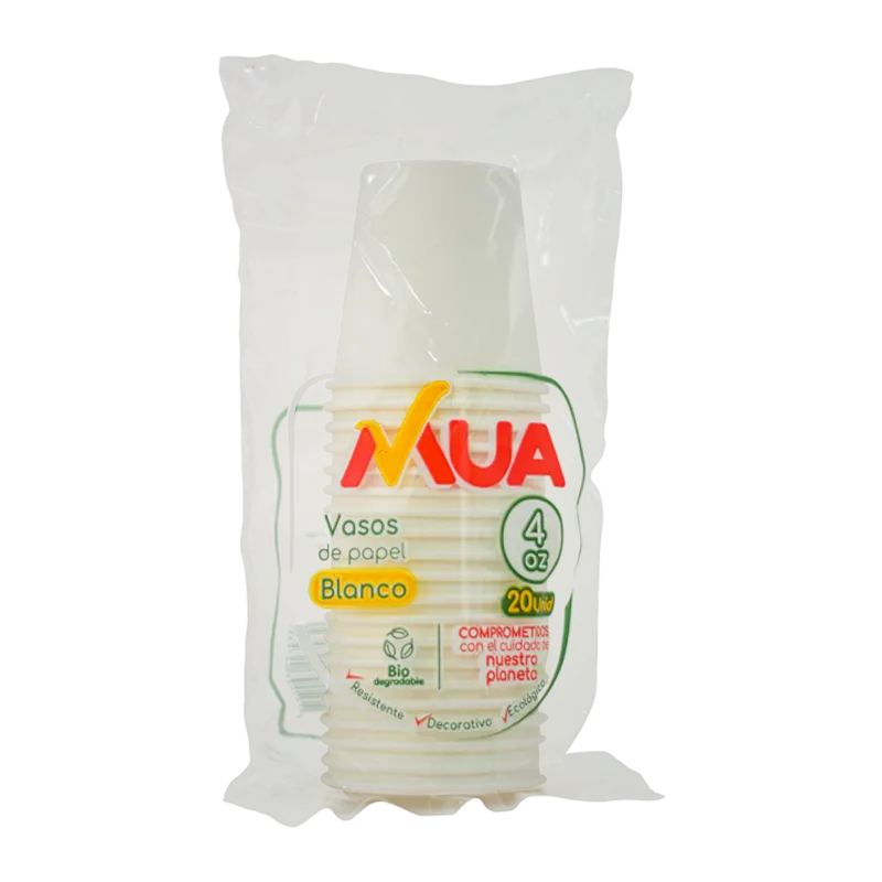 Vasos de Papel Blanco 4oz